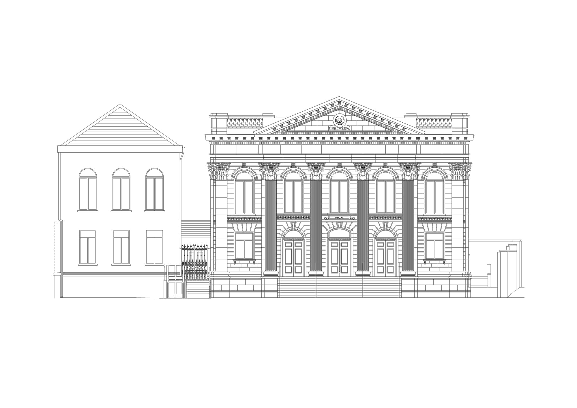 First Derry Presbyterian Church architectural detail view 10